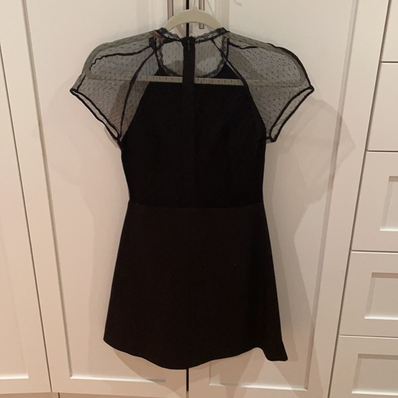 Zara Black Mesh Back Party Dress Sz S - Picture 3 of 4